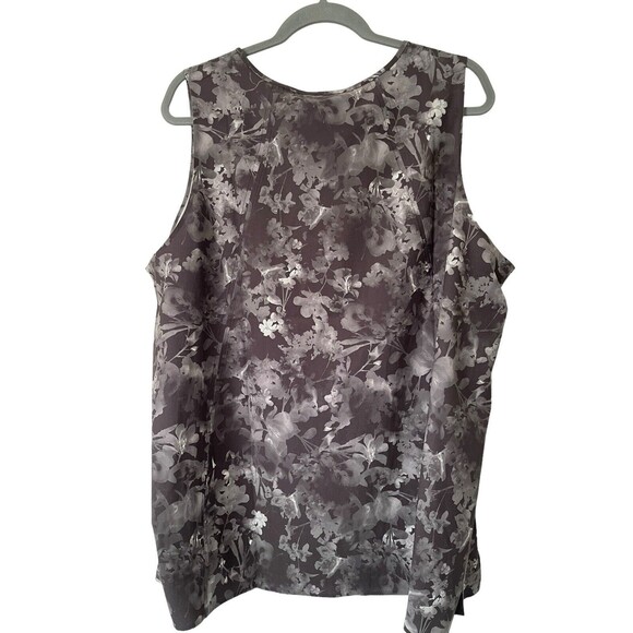 Athleta Zephyr Refined Tank 2X Womens Black Lumen Floral Lightweight Stretch UPF - Picture 4 of 12